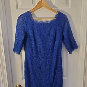 Royal Blue Adrianna Papell Lace Dress